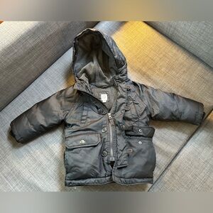 Black baby Gap winter coat size 18-24 months